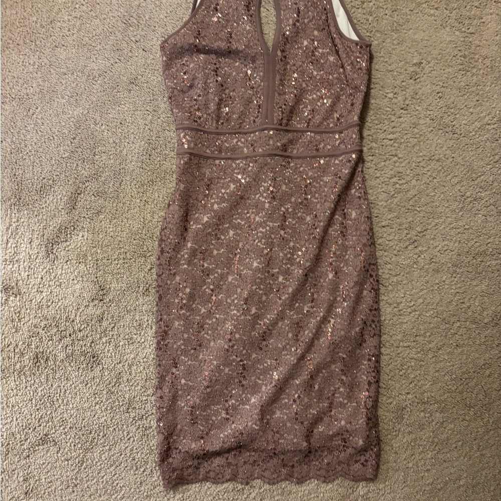 R&M Richards Sequin Lace Dress